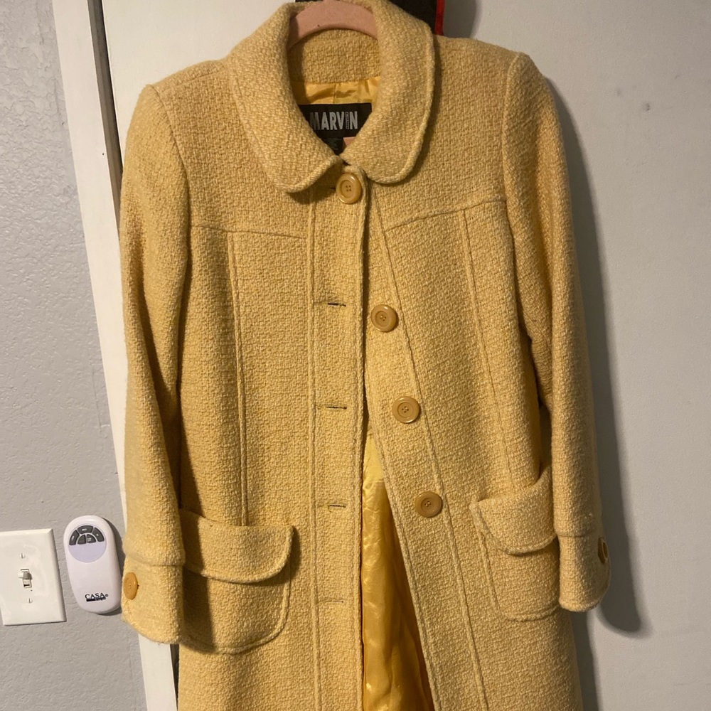 Vintage Marvin Richard Yellow trench coat